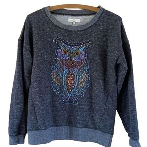 Essentiel Antwerp Beaded Owl SweatShirt  SZ S‎